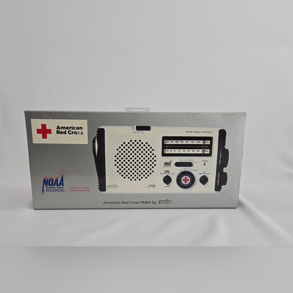 American Red Cross ETON FR405 AM FM TV1 TV2 Weather Emergency Radio Unopened Box